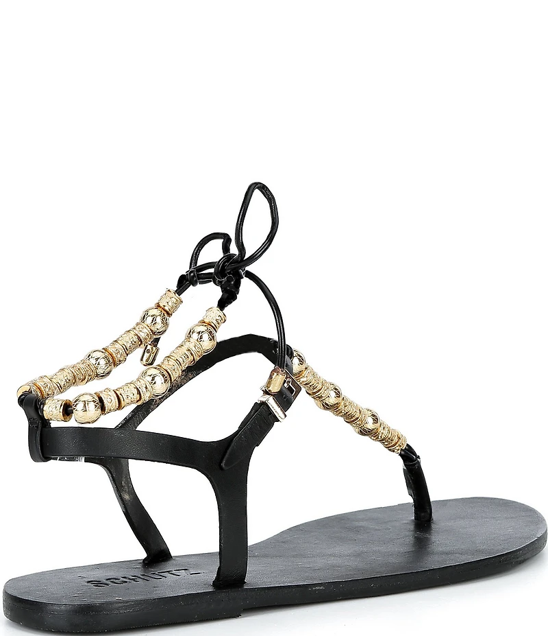 Schutz Nia Beaded Thong Sandals