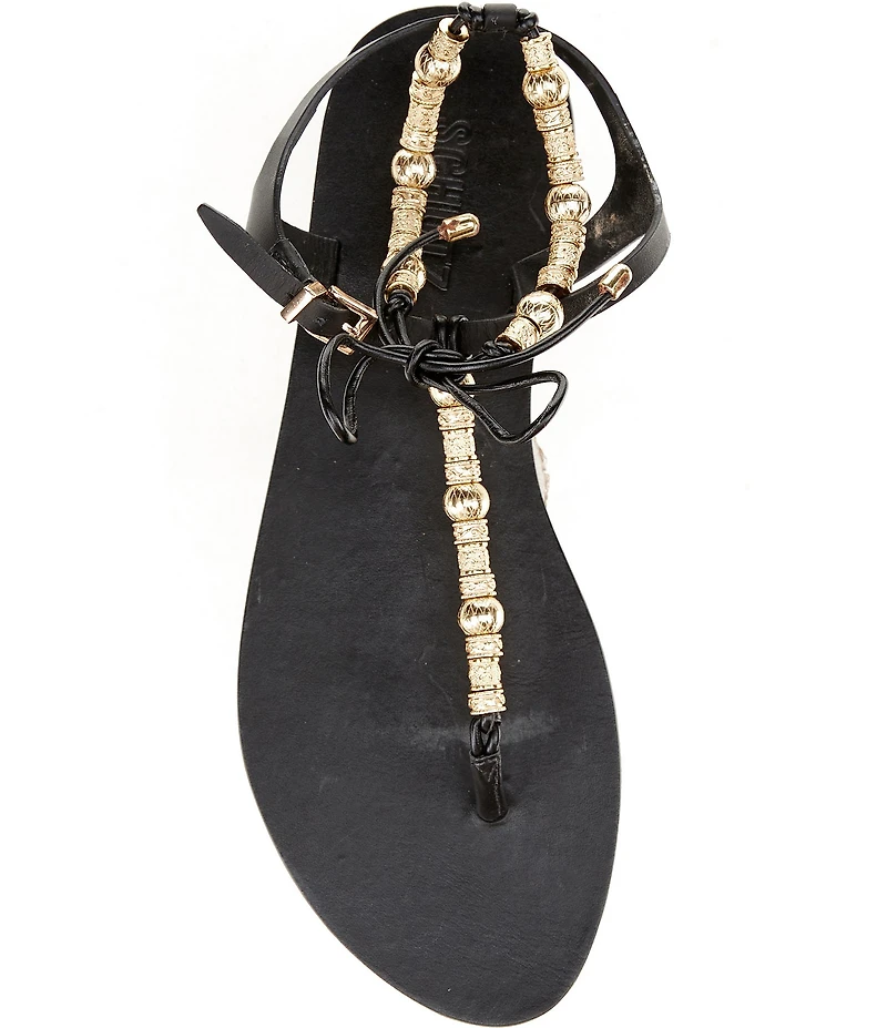 Schutz Nia Beaded Thong Sandals