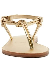 Schutz Nina Metallic Thong Flat Sandals