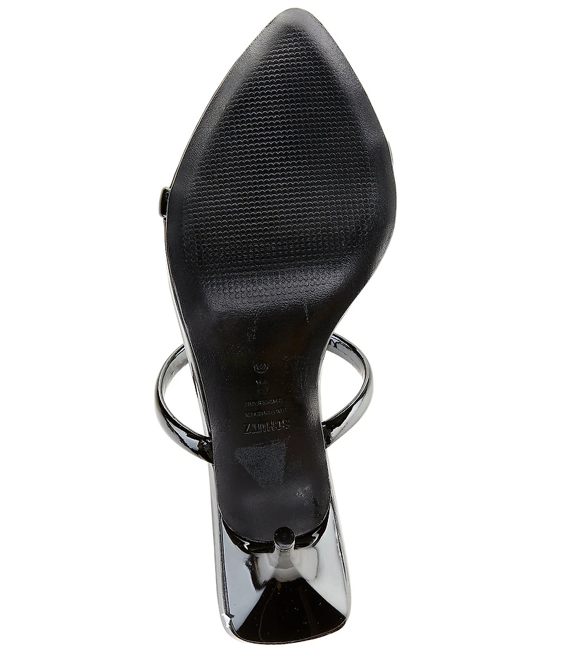 Schutz Nylle Patent Leather Dress Slides