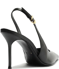 Schutz Paola Leather Pointed Toe Slingback High Heel Pumps