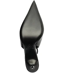 Schutz Paola Leather Pointed Toe Slingback High Heel Pumps
