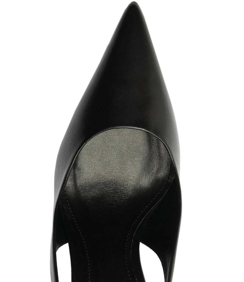 Schutz Paola Leather Pointed Toe Slingback High Heel Pumps