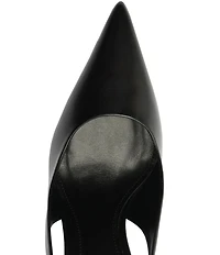 Schutz Paola Leather Pointed Toe Slingback High Heel Pumps
