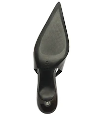 Schutz Paola Mid Patent Leather Pointed Toe Slingback Pumps