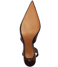 Schutz Paola Patent Leather Pointed Toe Mid Stiletto Pumps