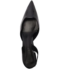 Schutz Paola Patent Leather Pointed Toe Mid Stiletto Pumps