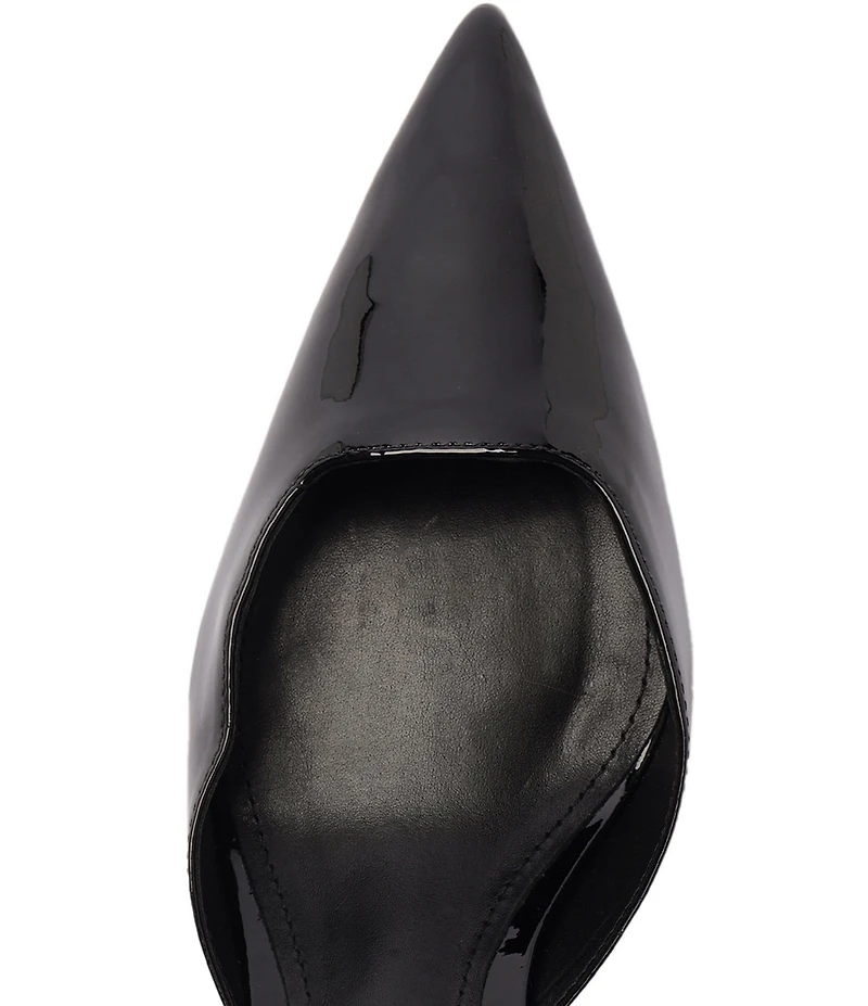 Schutz Paola Patent Leather Pointed Toe Mid Stiletto Pumps