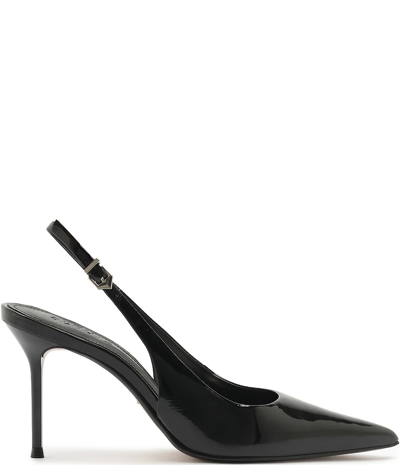 Schutz Paola Patent Leather Pointed Toe Stiletto Pumps