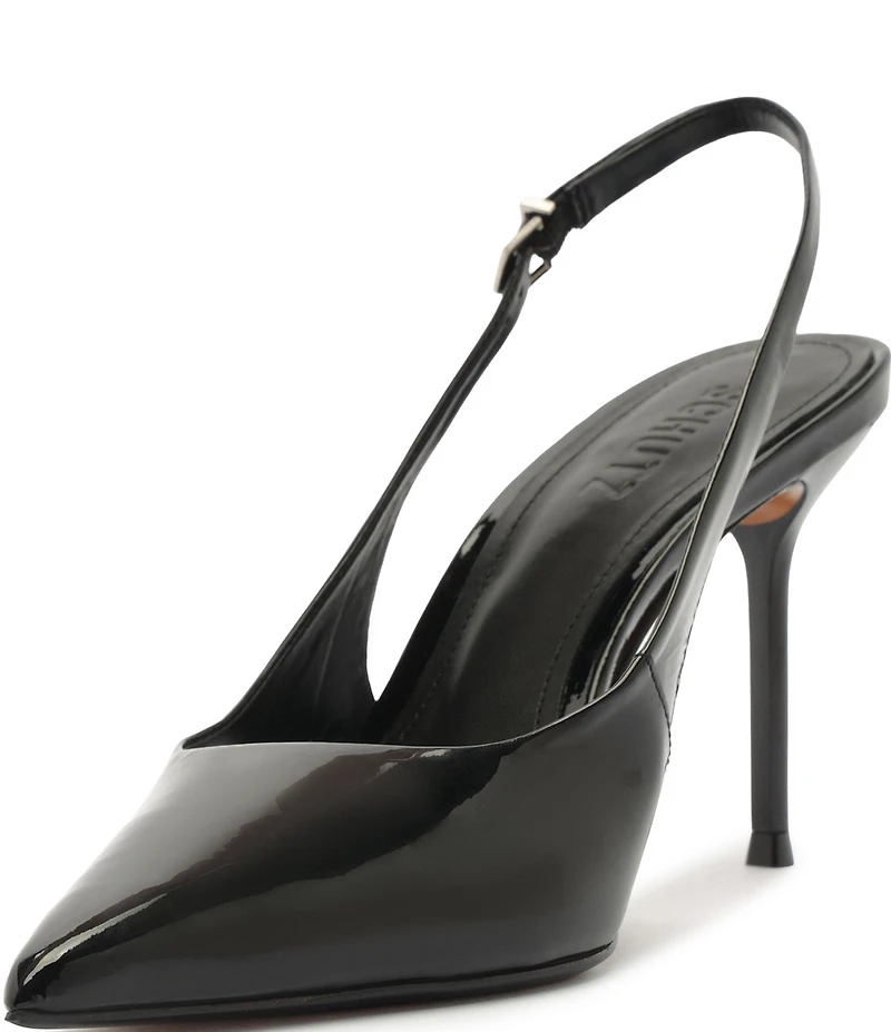 Schutz Paola Patent Leather Pointed Toe Stiletto Pumps