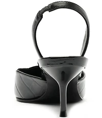 Schutz Paola Croco Patent Leather Slingback Pumps