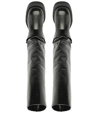 Schutz Patrice Up Leather Tall Buckle Strap Moto Boots