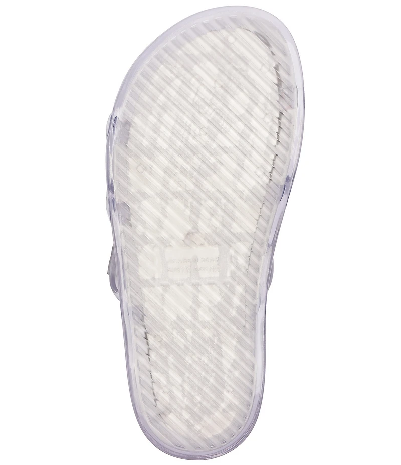 Schutz Polly Sporty Polyvinyl Triple Strap Slide Sandals