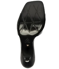 Schutz Posseni Crocodile Embossed Leather Dress Slides
