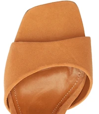 Schutz Posseni Suede Square Toe Dress Slide Sandals
