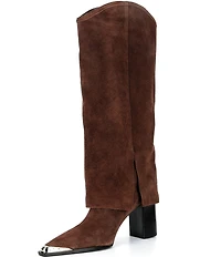 Schutz Raffaela Up Cloak Suede Tall Boots