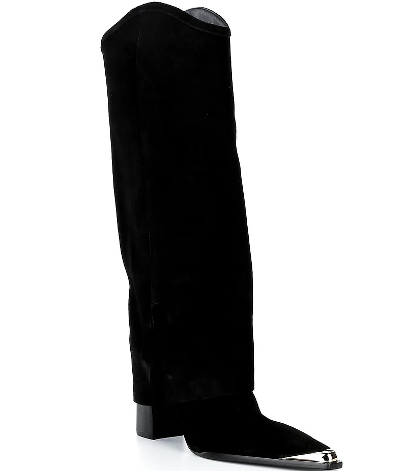 Schutz Raffaela Up Cloak Suede Tall Boots