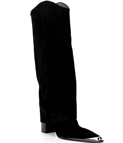 Schutz Raffaela Up Cloak Suede Tall Boots