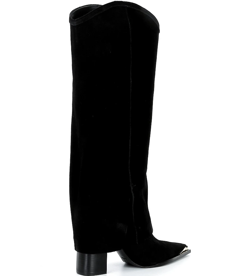 Schutz Raffaela Up Cloak Suede Tall Boots
