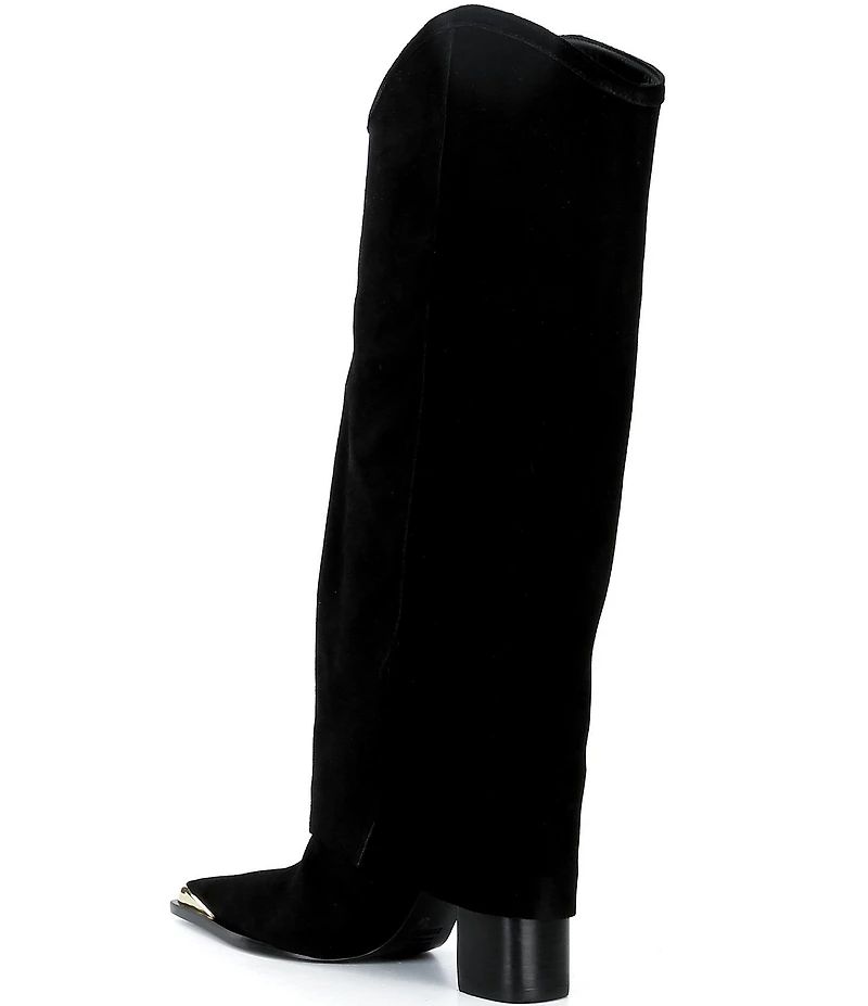 Schutz Raffaela Up Cloak Suede Tall Boots