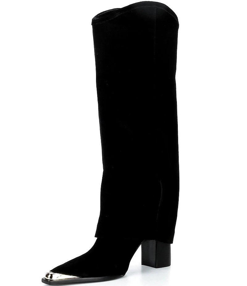 Schutz Raffaela Up Cloak Suede Tall Boots