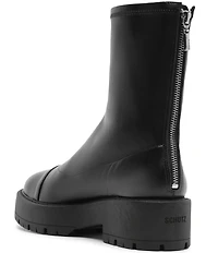 Schutz Rita Back Zipper Platform Booties