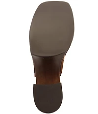 Schutz Rose Studded Suede Slingback Platform Block Heel Sandals
