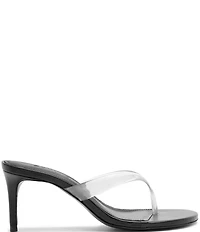 Schutz Roslyn Vinyl Thong Slide Dress Sandals