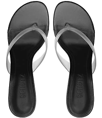 Schutz Roslyn Vinyl Thong Slide Dress Sandals