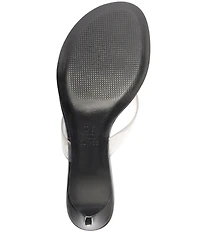 Schutz Roslyn Vinyl Thong Slide Dress Sandals