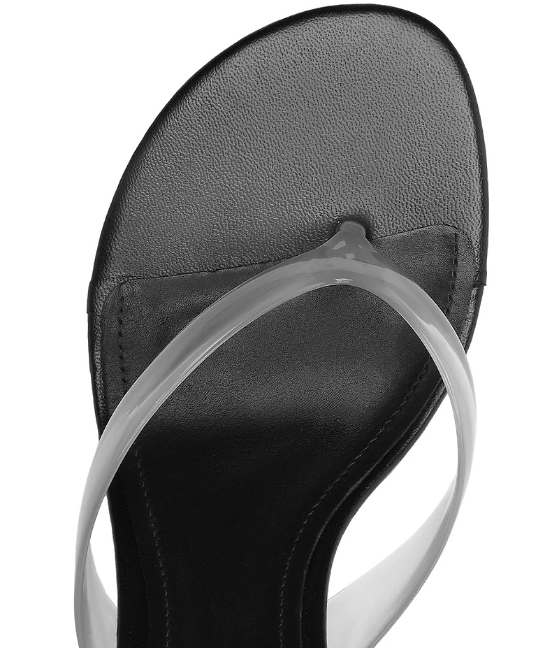 Schutz Roslyn Vinyl Thong Slide Dress Sandals