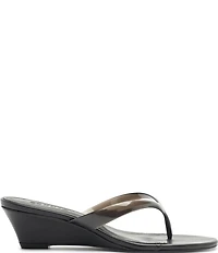 Schutz Roslyn Jelly Thong Wedge Slide Sandals