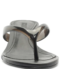 Schutz Roslyn Jelly Thong Wedge Slide Sandals