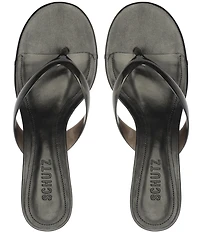 Schutz Roslyn Jelly Thong Wedge Slide Sandals