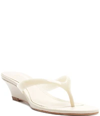 Schutz Roslyn Jelly Thong Wedge Slide Sandals