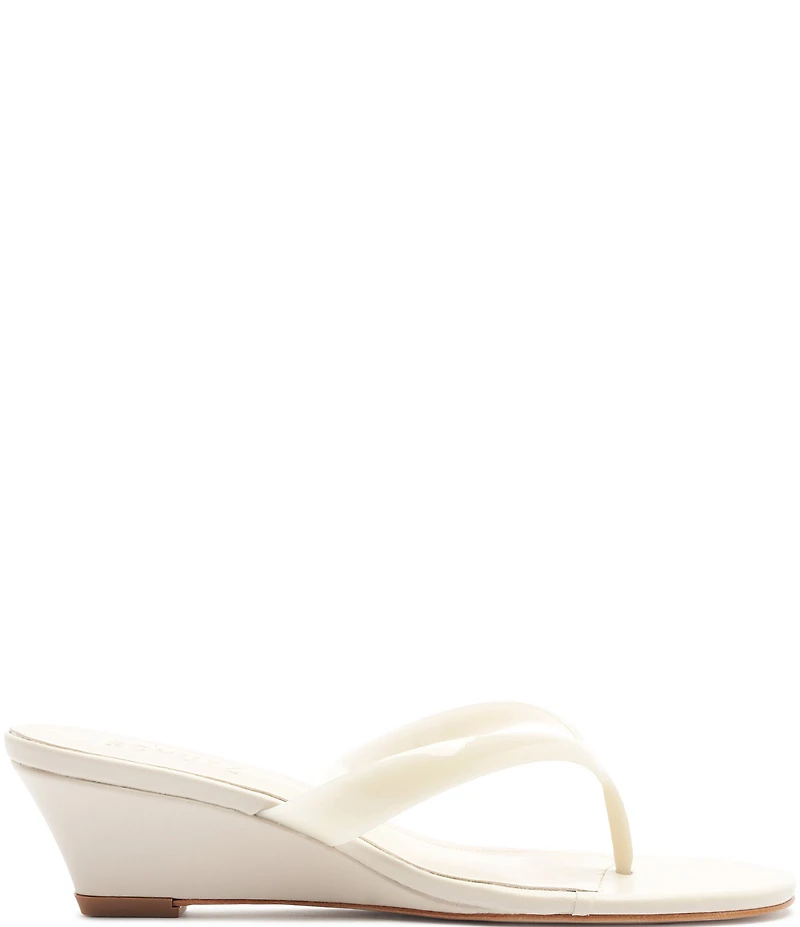 Schutz Roslyn Jelly Thong Wedge Slide Sandals