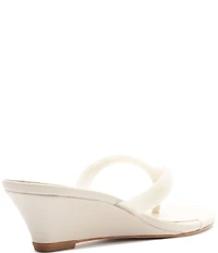 Schutz Roslyn Jelly Thong Wedge Slide Sandals