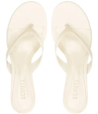 Schutz Roslyn Jelly Thong Wedge Slide Sandals
