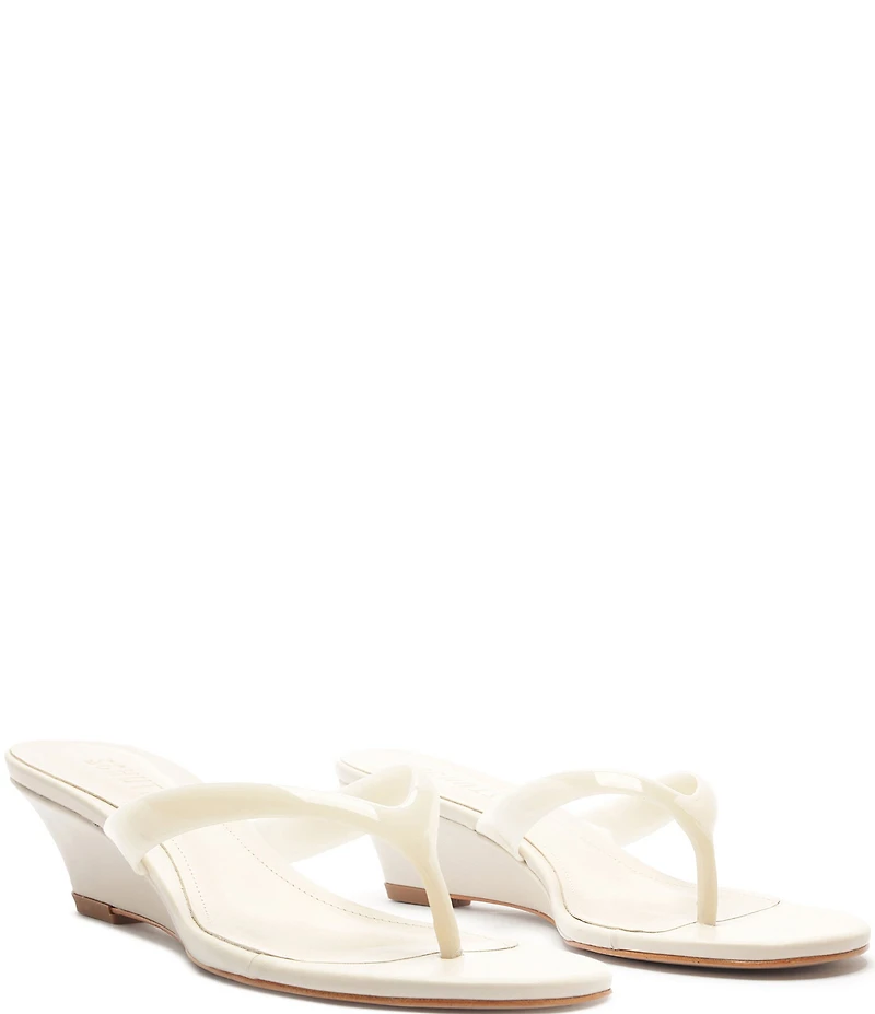 Schutz Roslyn Jelly Thong Wedge Slide Sandals