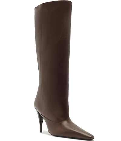 Schutz Rudy Leather Stiletto Tall Boots