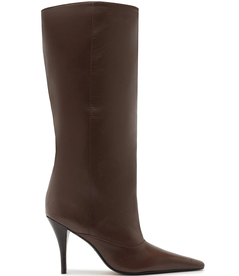 Schutz Rudy Leather Stiletto Tall Boots