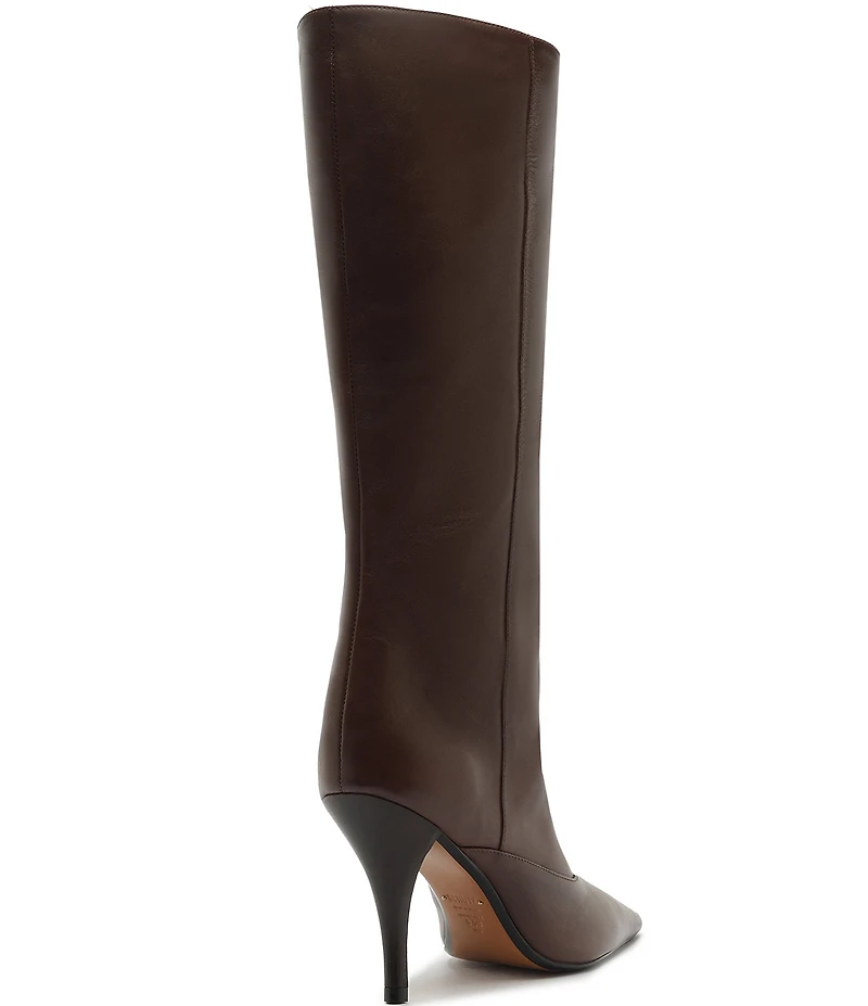 Schutz Rudy Leather Stiletto Tall Boots