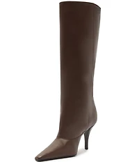 Schutz Rudy Leather Stiletto Tall Boots