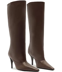 Schutz Rudy Leather Stiletto Tall Boots