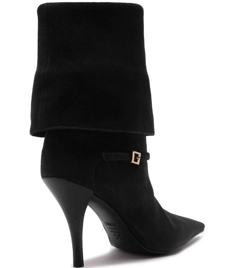 Schutz Rudy Suede Buckle Strap Hardware Booties
