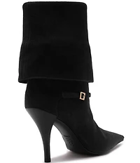 Schutz Rudy Suede Buckle Strap Hardware Booties