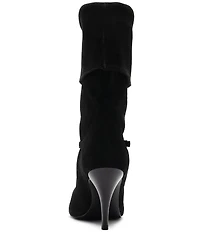 Schutz Rudy Suede Buckle Strap Hardware Booties