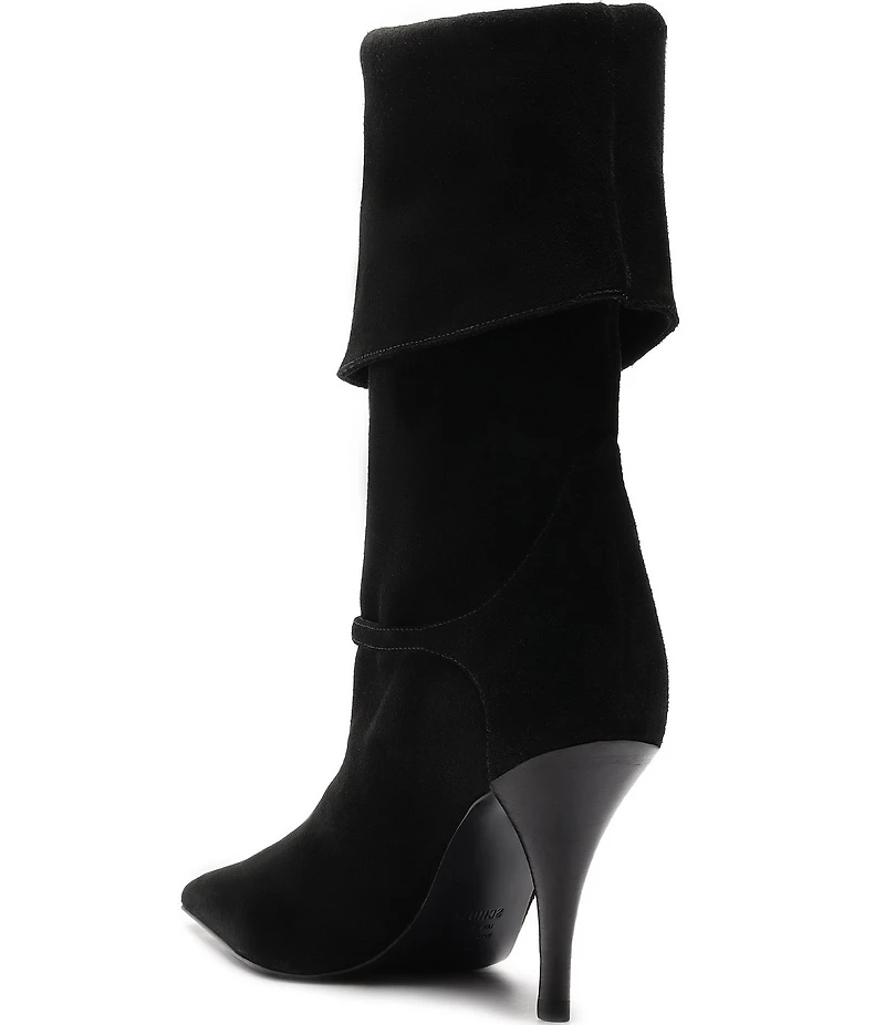 Schutz Rudy Suede Buckle Strap Hardware Booties