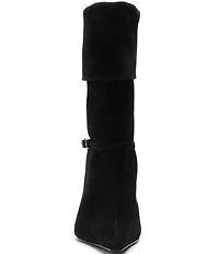 Schutz Rudy Suede Buckle Strap Hardware Booties