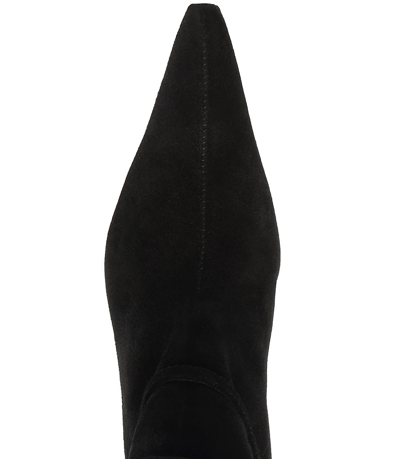 Schutz Rudy Suede Buckle Strap Hardware Booties